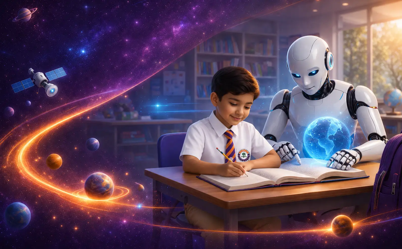 AI-Integrated Hybrid School Model